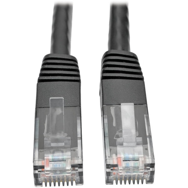 Tripp Lite Cat6 Gigabit Molded Patch Cable RJ45 M/M 550MHz 24 AWG Black 3'