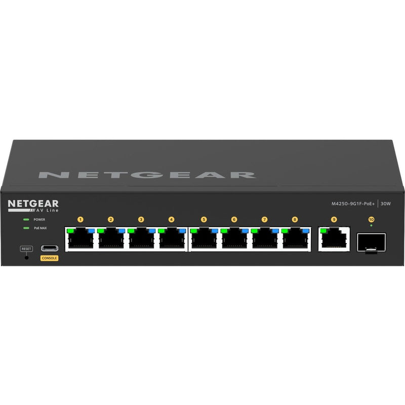 Netgear Av Line M4250-9g1f-poe+ Fully Managed Desktop Switch - Desktop Form Fact