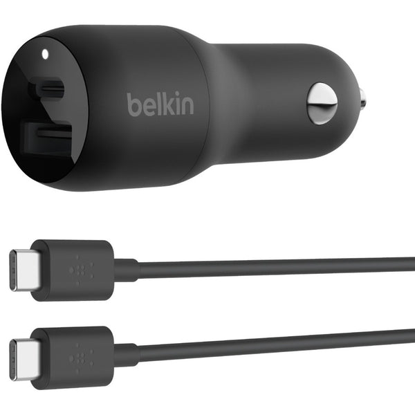 Belkin International Inc 37w Usb Pd Car Charger W/ Pps, Bk  W/pvc, C-c, 1m