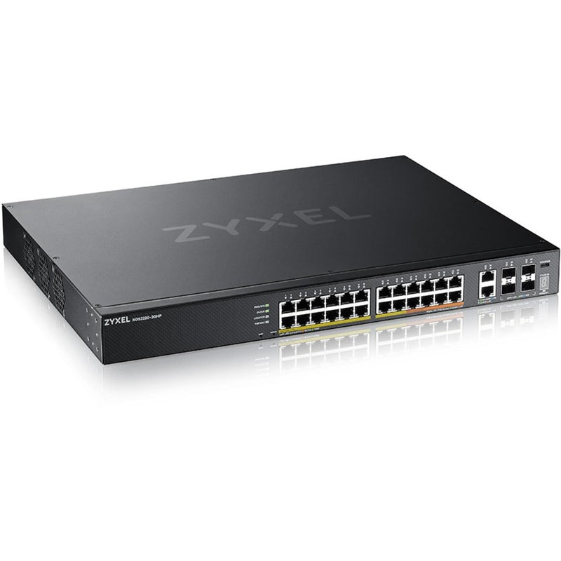 Zyxel Communications Xgs2220-30hp - 24-port Gigabit Poe 400w L2 Managed + 4 Sfp+ 10g + 2 Rj45 10g (30