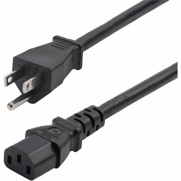 Startech 8ft (2.4m) Computer Power Cord, Nema 5-15p To Iec 60320 C13 Ac Power Cable, 13a