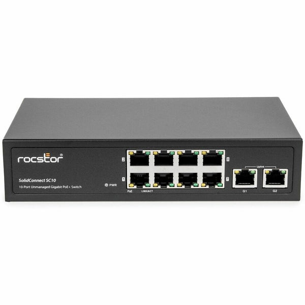 Rocstor Solidconnect Sc10 8-port Poe+ Gigabit Un