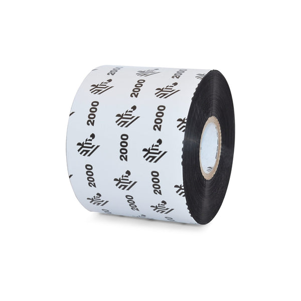 ZEBRA, (02000BK08330) CONSUMABLES, 2000 WAX RIBBON, 3.27" X 984', 1" CORE, 24 ROLLS PER CASE, PRICED PER CASE