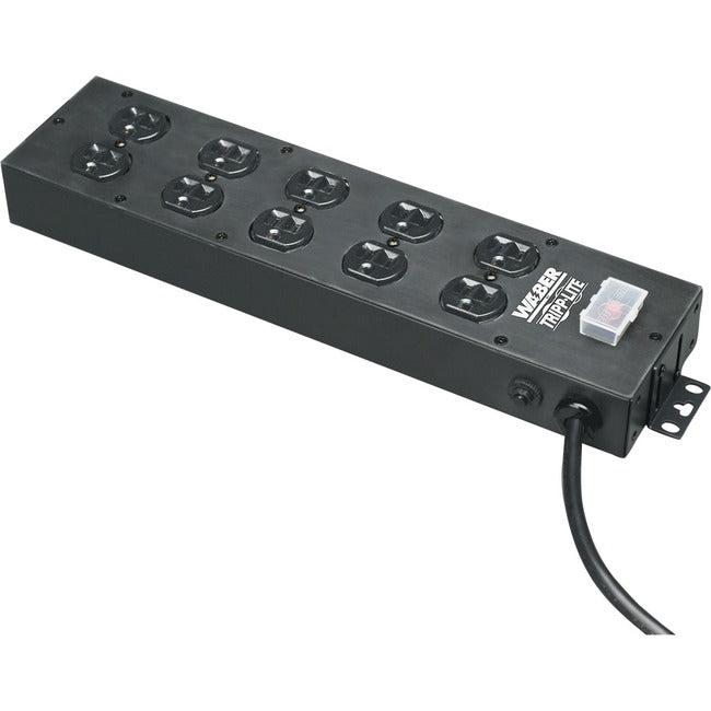 Tripp Lite Waber Power Strip 120V 5-15R 10 Outlet Metal 15' Cord 5-15P - American Tech Depot