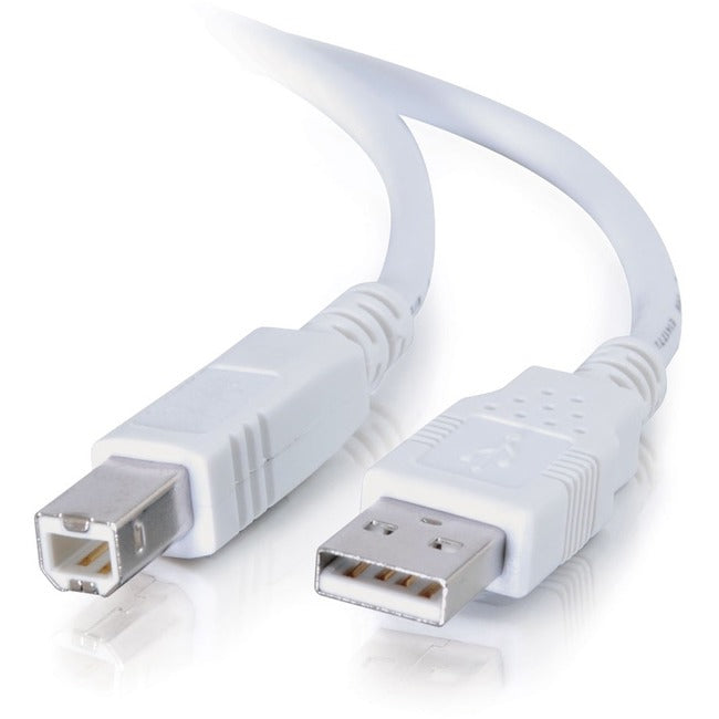 C2G 2m USB A to B Cable - Printer Cable - USB Cable - USB 2.0 - 6ft White - American Tech Depot