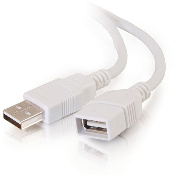 C2G 1m USB Extension Cable - USB 2.0 A to A White - M-F - 3ft - American Tech Depot