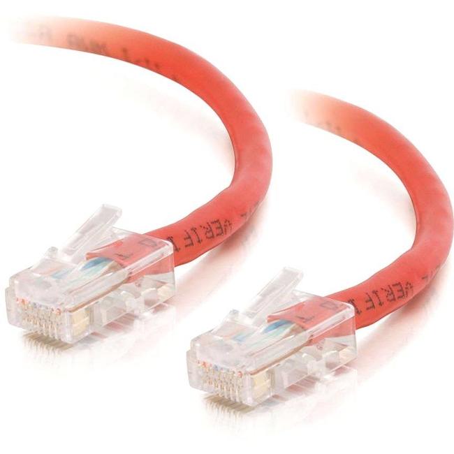 C2G-5ft Cat5e Non-Booted Crossover Unshielded (UTP) Network Patch Cable - Red - American Tech Depot