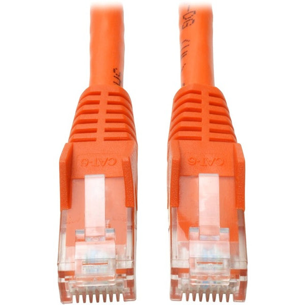 Tripp Lite 10ft Cat6 Gigabit Snagless Molded Patch Cable RJ45 M-M Orange 10' - American Tech Depot