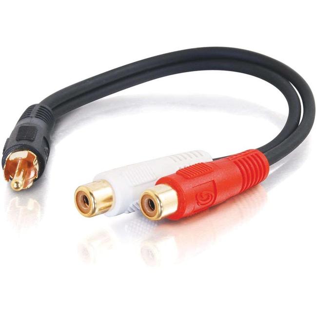 C2G 6in Value Series One RCA Mono Male to Two RCA Stereo Female Y-Cable - American Tech Depot