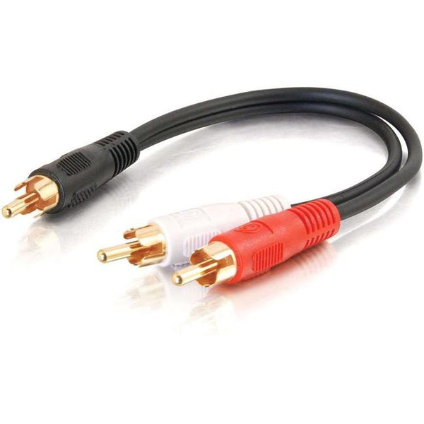 C2G 6in Value Series One RCA Mono Male to Two RCA Stereo Male Y-Cable - American Tech Depot