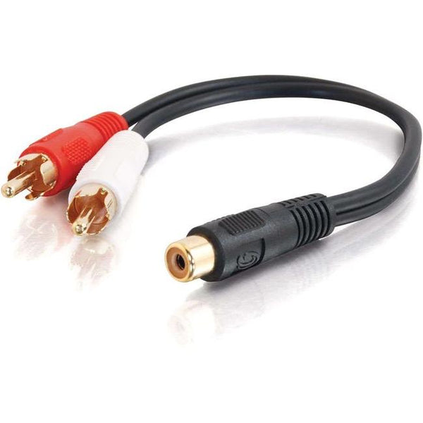 C2G 6in Value Series One RCA Female to Two RCA Male Y-Cable - American Tech Depot