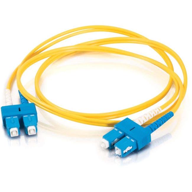 C2G 1m SC-SC 9-125 Duplex Single Mode OS2 Fiber Cable - Yellow - 3ft - American Tech Depot