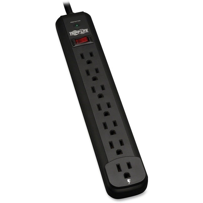 Tripp Lite Surge Protector Power Strip 120V 7 Outlet 12' Cord 1080 Joule Black - American Tech Depot