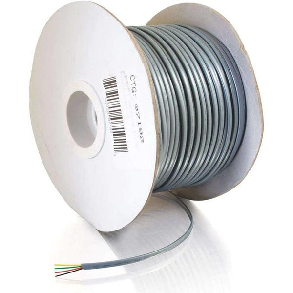 C2G 500ft 28 AWG 4-Conductor Silver Satin Modular Cable Reel - American Tech Depot