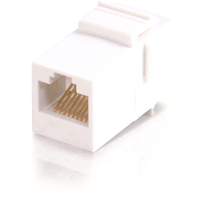 C2G RJ45 (8P8C) Coupler Keystone Insert Module - White - American Tech Depot