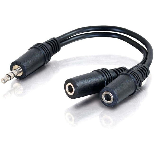 C2G 6in One 3.5mm Stereo Male To Two 3.5mm Stereo Female Audio Splitter - American Tech Depot