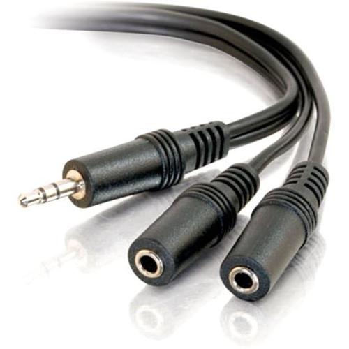 C2G 6ft One 3.5mm Stereo Male to Two 3.5mm Stereo Female Y-Cable - American Tech Depot