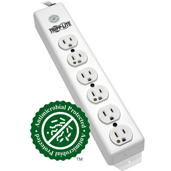 Tripp Lite Power Strip Hospital Medical 120V 5-15R-HG 6 Outlet 1.5' Cord Metal - American Tech Depot