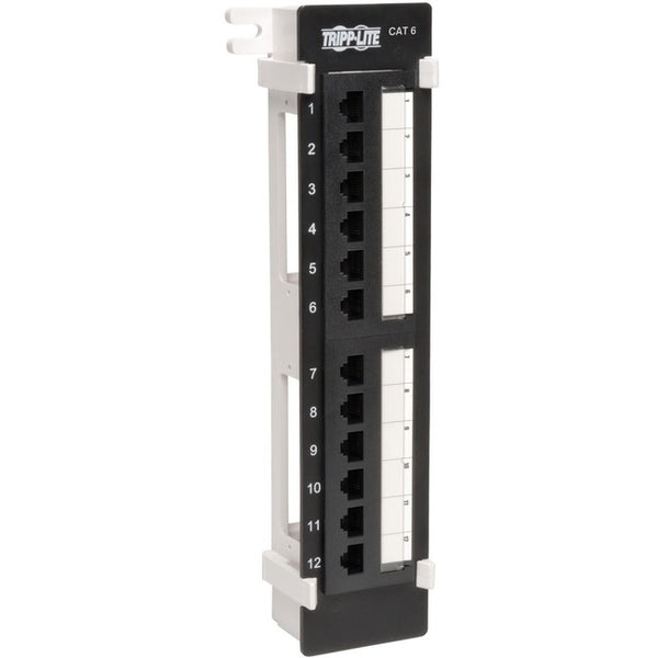 Tripp Lite 12-Port Cat6 Cat5 Patch Panel Wall Mount Vertical 110 RJ45 TAA - American Tech Depot