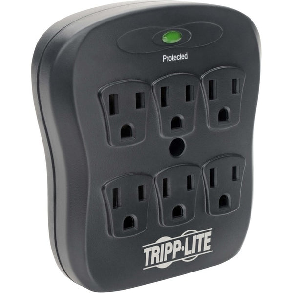 Tripp Lite Surge Protector Wallmount Direct Plug In 120V 6 Outlet 540 Joules Black - American Tech Depot