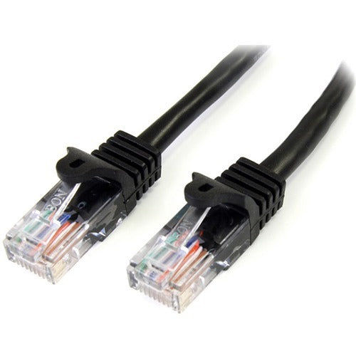 StarTech.com Snagless Cat5e UTP Patch Cable - RJ-45 (M) - RJ-45 (M) - 100 ft - UTP - ( CAT 5e ) - black - American Tech Depot