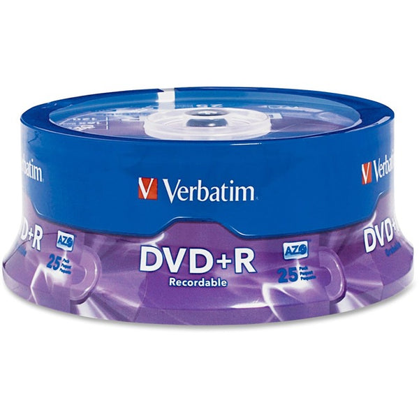 Verbatim AZO DVD+R 4.7GB 16X with Branded Surface - 25pk Spindle