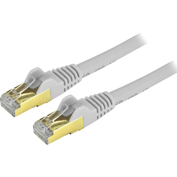 StarTech.com 3 ft CAT6a Ethernet Cable - 10 Gigabit Category 6a Shielded Snagless RJ45 100W PoE Patch Cord - 10GbE Gray UL-TIA Certified - American Tech Depot