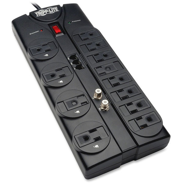 Tripp Lite Surge Protector 12 Outlet 120V RJ11 Coax 8' Cord 2880 Joule - American Tech Depot