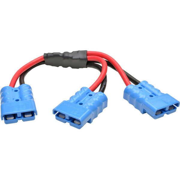 Tripp Lite 1ft Y Splitter Cable for select BatteryPacks 175A DC Connectors Blue - American Tech Depot