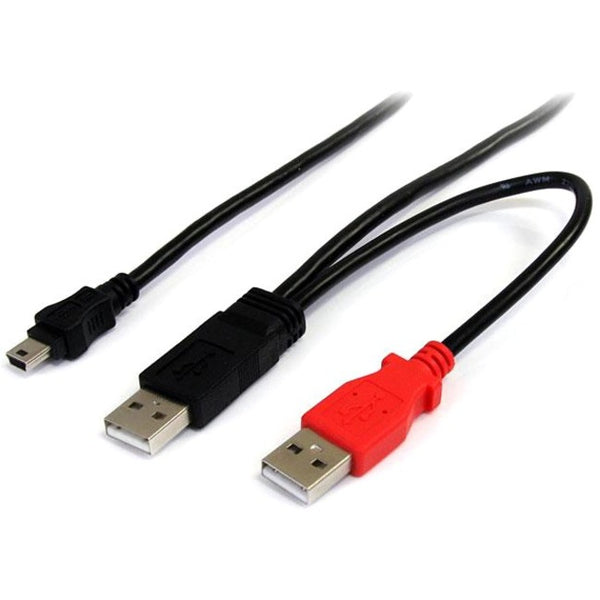 StarTech.com 1ft USB Y Cable for External Hard Drive - American Tech Depot