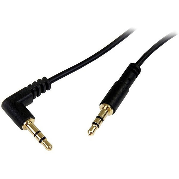 StarTech.com 6 ft Slim 3.5mm to Right Angle Stereo Audio Cable - M-M - American Tech Depot