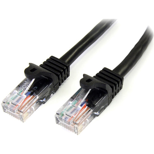 StarTech.com 25 ft Black UTP Cat5e Snagless Patch Cable - American Tech Depot