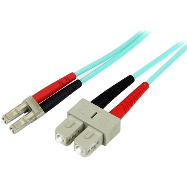 StarTech.com 5m Fiber Optic Cable - 10 Gb Aqua - Multimode Duplex 50-125 - LSZH - LC-SC - OM3 - LC to SC Fiber Patch Cable - American Tech Depot