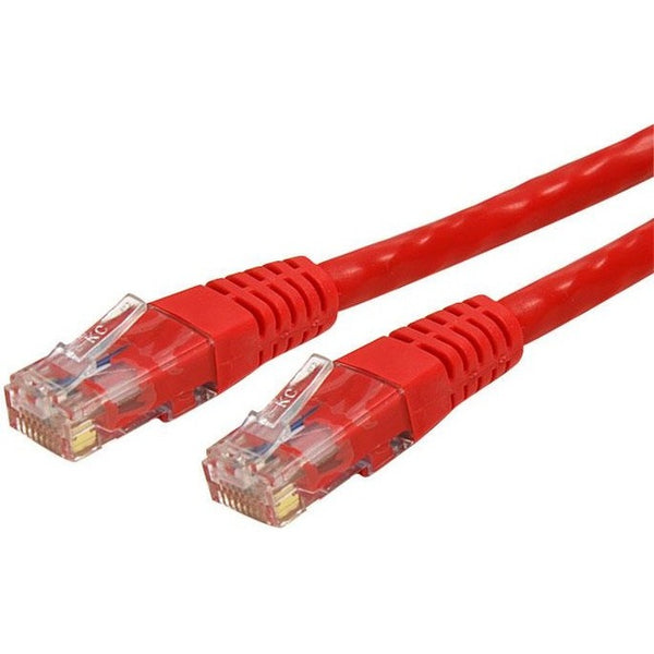 StarTech.com 20ft CAT6 Ethernet Cable - Red Molded Gigabit CAT 6 Wire - 100W PoE RJ45 UTP 650MHz - Category 6 Network Patch Cord UL-TIA - American Tech Depot