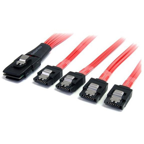 StarTech.com 50cm Serial Attached SCSI SAS Cable - SFF-8087 to 4x Latching SATA - American Tech Depot