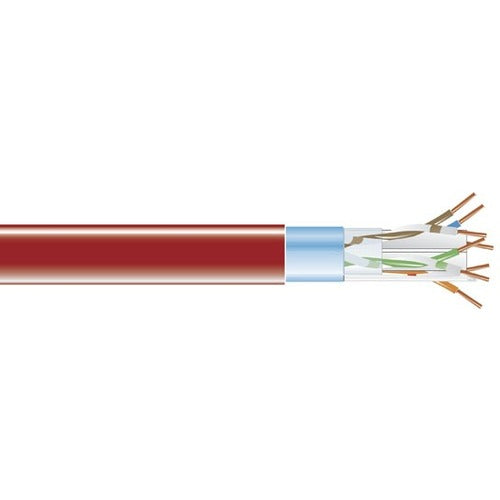 Black Box CAT6 400-MHz Shielded Solid Bulk Cable (F-UTP), PVC, 1000-ft. (304.8-m), Red - American Tech Depot