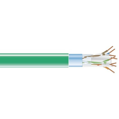 Black Box CAT6 400-MHz Shielded Solid Bulk Cable (F-UTP), PVC, 1000-ft. (304.8-m), Green - American Tech Depot