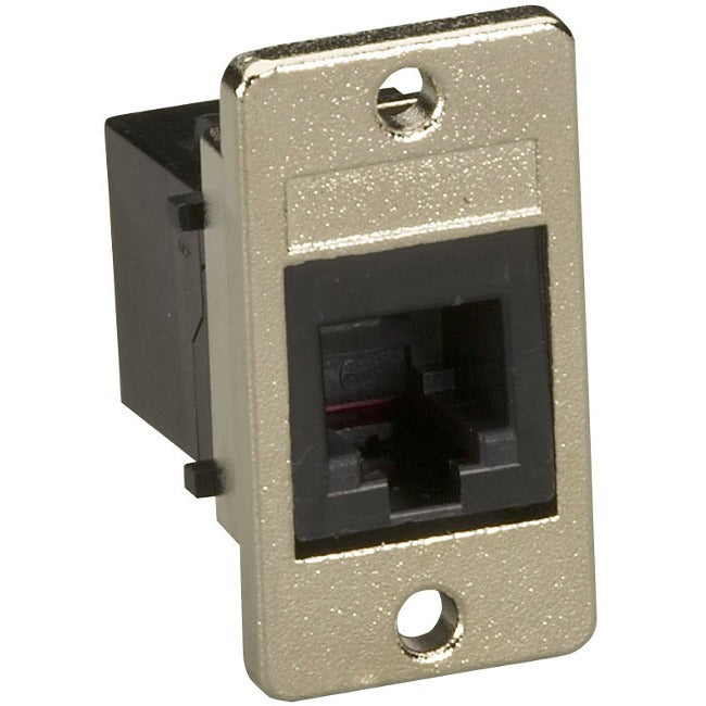 Black Box Panel-Mount Coupler - Unshielded, RJ11, 4-Wire, Black - American Tech Depot