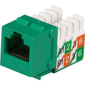 Black Box GigaBase2 CAT5e Jack, Universal Wiring, Green, Single-Pack - American Tech Depot