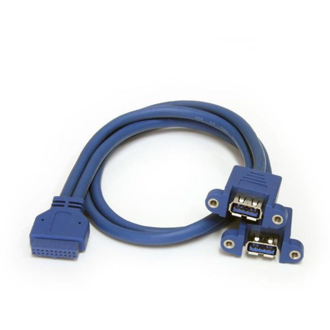 StarTech.com 2 Port Panel Mount USB 3.0 Cable - USB A to Motherboard Header Cable F-F - American Tech Depot