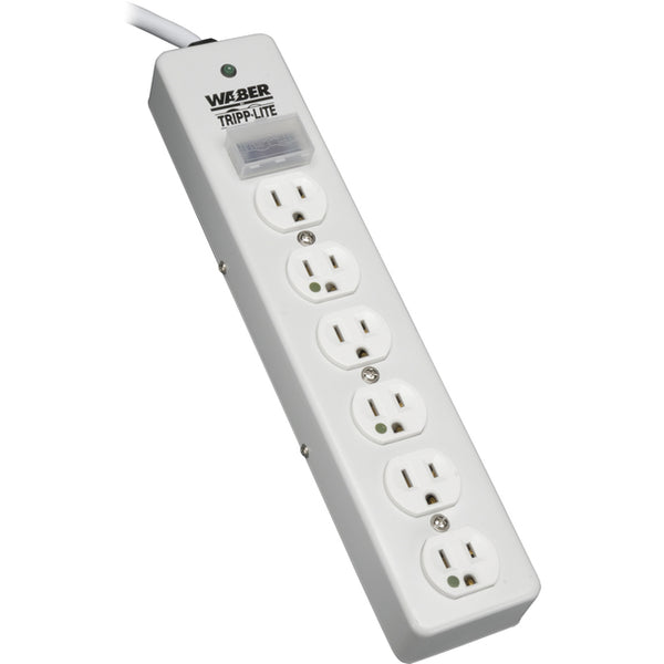 Tripp Lite Surge Protector Power Strip Medical Hospital RT Angle Plug 6 Outlet 10' Cord - American Tech Depot