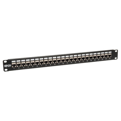 Tripp Lite 24-Port Shielded Cat6 Patch Panel Feed Through Rackmount RJ45 1URM TAA - American Tech Depot