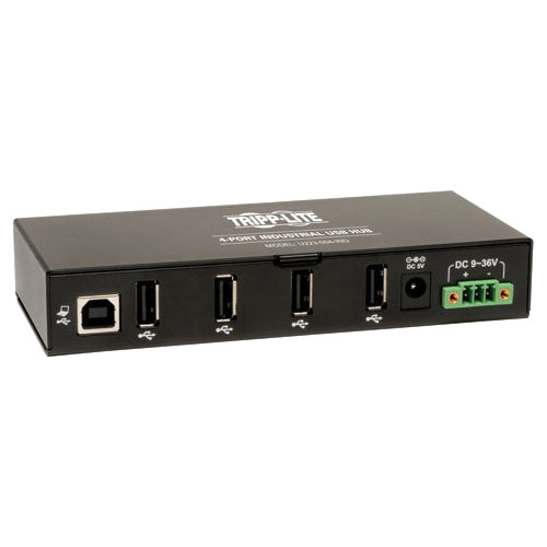 Tripp Lite 4-Port Rugged Industrial USB 2.0 Hi-Speed Hub w 15KV ESD Immunity Metal Mountable - American Tech Depot