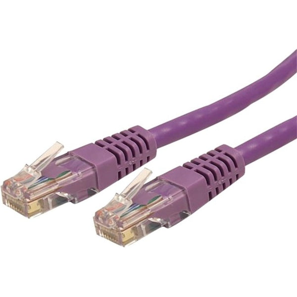 StarTech.com 20ft CAT6 Ethernet Cable - Purple Molded Gigabit CAT 6 Wire - 100W PoE RJ45 UTP 650MHz - Category 6 Network Patch Cord UL-TIA - American Tech Depot