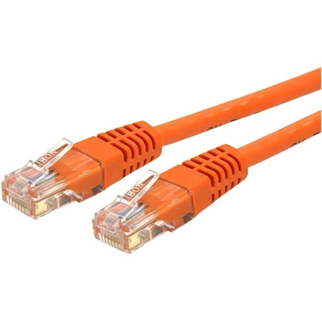 StarTech.com 50ft CAT6 Ethernet Cable - Orange Molded Gigabit CAT 6 Wire - 100W PoE RJ45 UTP 650MHz - Category 6 Network Patch Cord UL-TIA - American Tech Depot