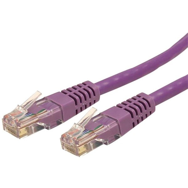 StarTech.com 50ft CAT6 Ethernet Cable - Purple Molded Gigabit CAT 6 Wire - 100W PoE RJ45 UTP 650MHz - Category 6 Network Patch Cord UL-TIA - American Tech Depot