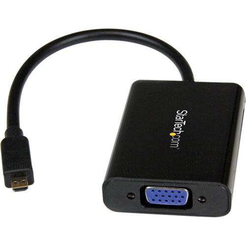 StarTech.com Micro HDMI® to VGA Adapter Converter with Audio for Smartphones - Ultrabooks - Tablets - 1920x1080 - American Tech Depot