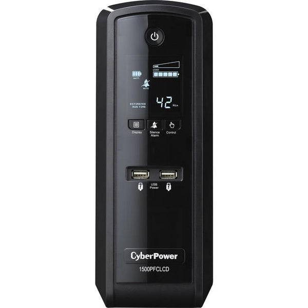 CyberPower CP1500PFCLCD UPS 1500VA 900W PFC compatible Pure sine wave - American Tech Depot