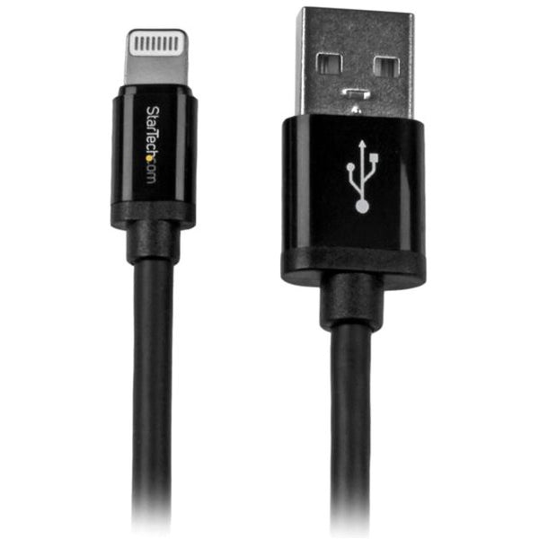 StarTech.com 2m (6ft) Long Black Apple® 8-pin Lightning Connector to USB Cable for iPhone - iPod - iPad - American Tech Depot