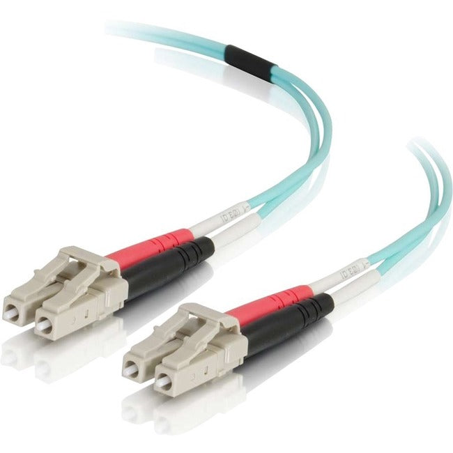 C2G 4m LC-LC 50-125 Duplex Multimode OM4 Fiber Cable - Aqua - 13ft - American Tech Depot